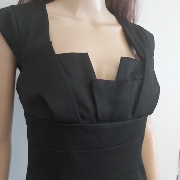 Bebe black sheath dress midi pencil cut - Picture 3 of 14